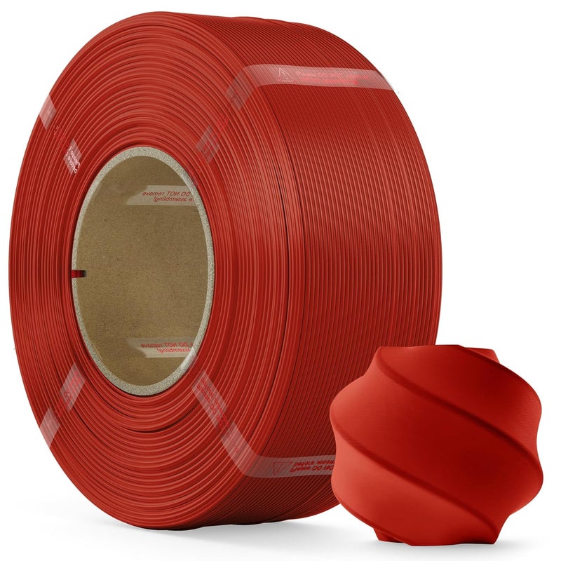MarsWork PLA Filament 1.75mm PLA 3D Printer Filament(Refill),1kg Refill for Reusable Spools(2.2lbs),Premium Quality 3D Printing Filament for Bambu lab 3D Printers,Red - Image 1
